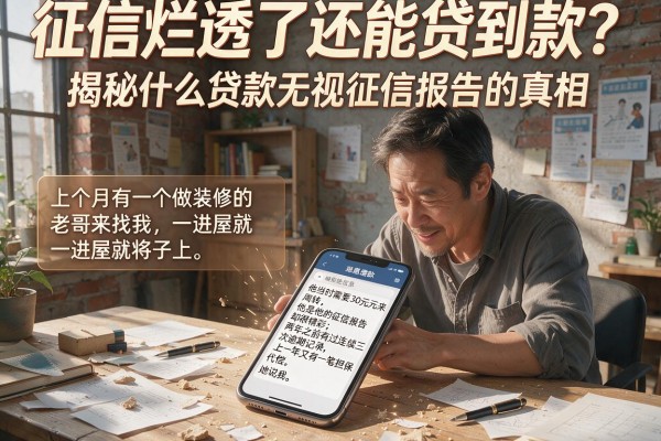 征信烂透了还能贷到款？揭秘什么贷款无视征信报告的真相