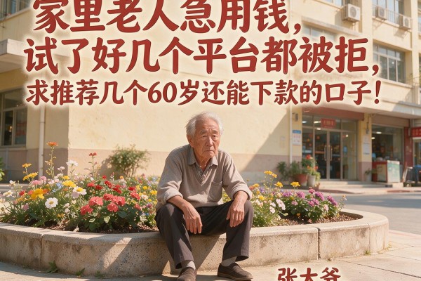家里老人急用钱试了好几个平台都被拒，求推荐几个60岁还能下款的口子！