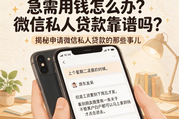 急需用钱怎么办？微信私人贷款靠谱吗？揭秘申请微信私人贷款的那些事儿