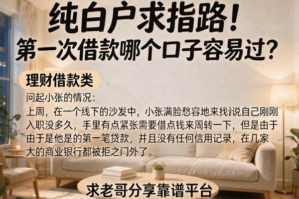 纯白户求指路！第一次借款哪个口子容易过？求老哥分享靠谱平台