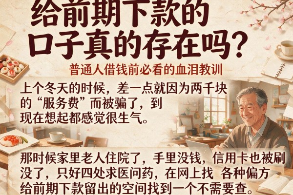 给前期下款的口子真的存在吗？普通人借钱前必看的血泪教训