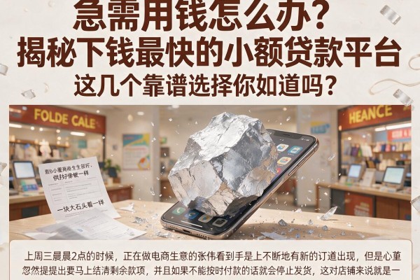 急需用钱怎么办？揭秘下钱最快的小额贷款平台，这几个靠谱选择你知道吗？