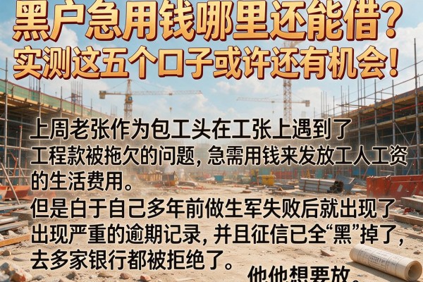 黑户急用钱哪里还能借？实测这五个口子或许还有机会！