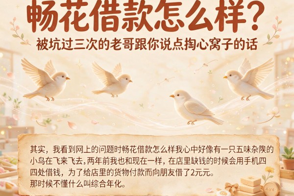 畅花借款怎么样？被坑过三次的老哥跟你说点掏心窝子的话