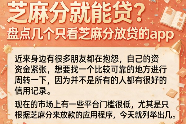 芝麻分就能贷？盘点几个只看芝麻分放贷的app