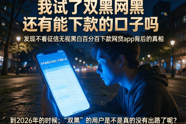 我试了双黑网黑还有能下款的口子吗，发现不看征信无视黑白百分百下款网贷app背后的真相