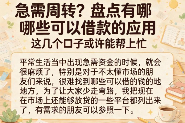 急需周转？盘点有哪些可以借款的应用，这几个口子或许能帮上忙