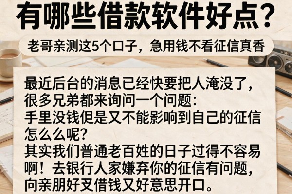有哪些借款软件好点？老哥亲测这5个口子，急用钱不看征信真香