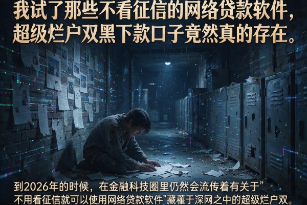 我试了那些不看征信的网络贷款软件，超级烂户双黑下款口子竟然真的存在