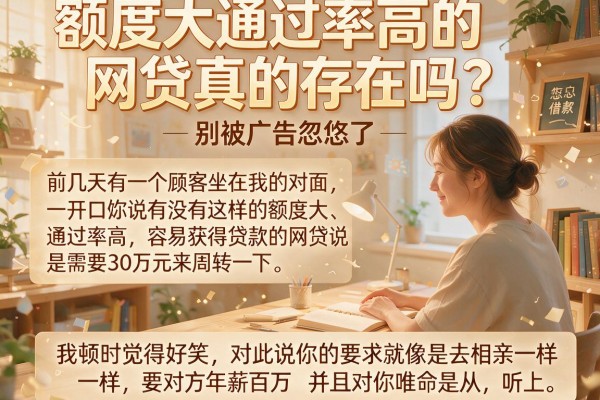 额度大通过率高的网贷真的存在吗？别被广告忽悠了