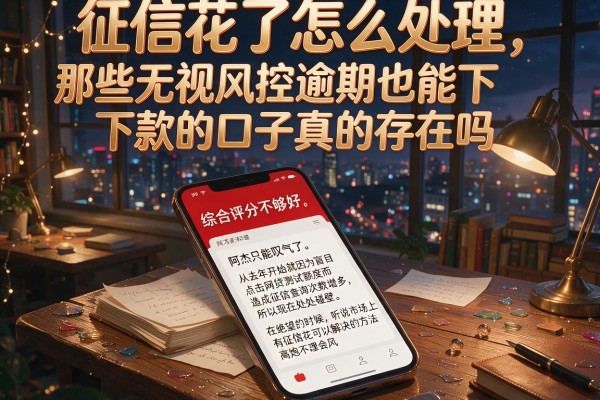 征信花了怎么处理，那些无视风控逾期也能下款的口子真的存在吗