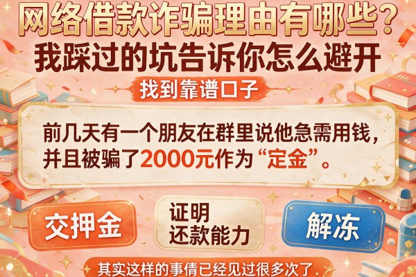 网络借款诈骗理由有哪些？我踩过的坑告诉你怎么避开找到靠谱口子