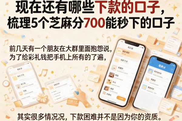 现在还有哪些下款的口子，梳理5个芝麻分700能秒下的口子