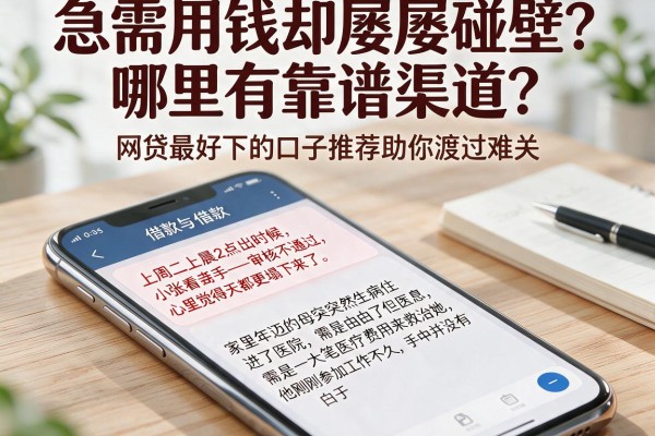 急需用钱却屡屡碰壁？哪里有靠谱渠道？网贷最好下的口子推荐助你渡过难关