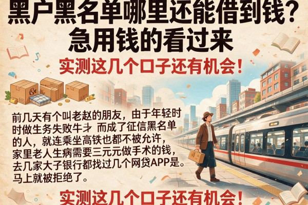 黑户黑名单哪里还能借到钱?急用钱的看过来,实测这几个口子还有机会!