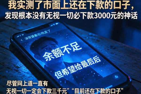 我实测了市面上还在下款的口子，发现根本没有无视一切必下款3000元的神话