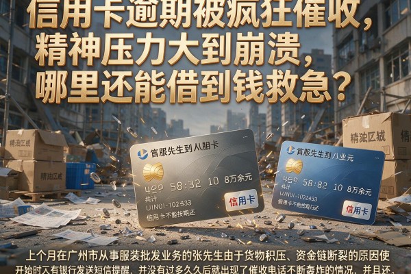 信用卡逾期被疯狂催收，精神压力大到崩溃，哪里还能借到钱救急？