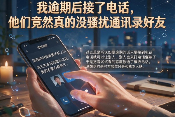 我逾期后接了电话，他们竟然真的没骚扰通讯录好友