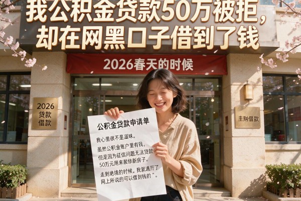 我公积金贷款50万被拒，却在网黑口子借到了钱
