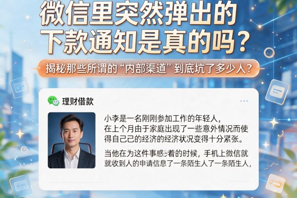 微信里突然弹出的下款通知是真的吗？揭秘那些所谓的“内部渠道”到底坑了多少人？
