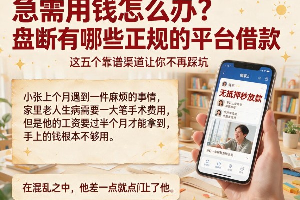 急需用钱怎么办？盘点有哪些正规的平台借款，这五个靠谱渠道让你不再踩坑