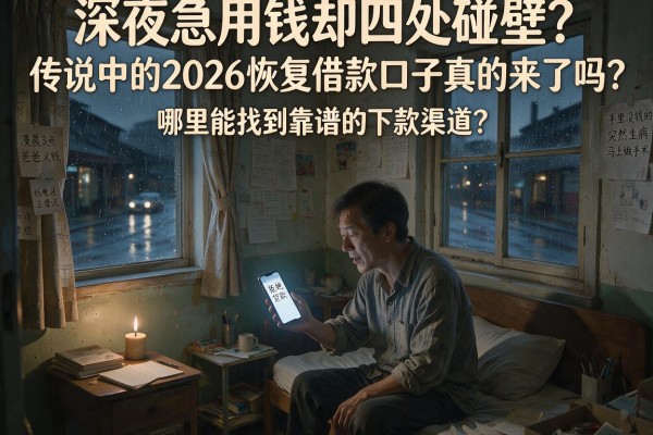 深夜急用钱却四处碰壁？传说中的2026恢复借款口子真的来了吗？哪里能找到靠谱的下款渠道？