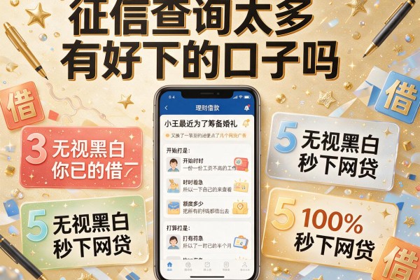 征信查询太多有好下的口子吗，罗列5个无视黑白100%秒下网贷