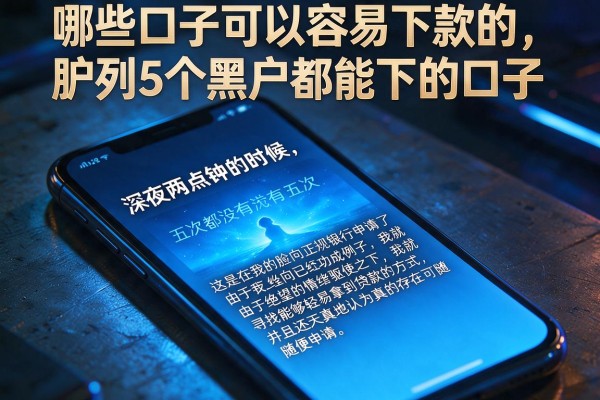 哪些口子可以容易下款的，胪列5个黑户都能下的口子