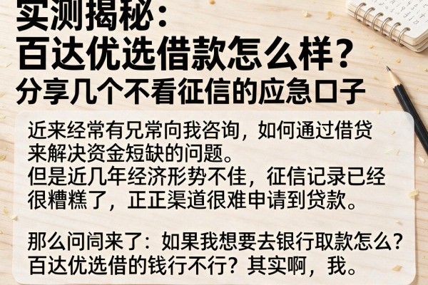 实测揭秘：百达优选借款怎么样？分享几个不看征信的应急口子
