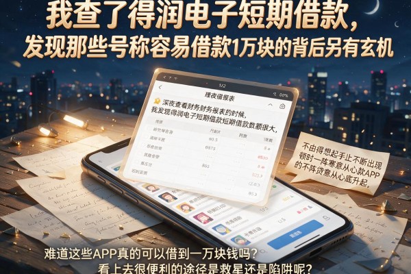 我查了得润电子短期借款，发现那些号称容易借款1万块的app背后另有玄机