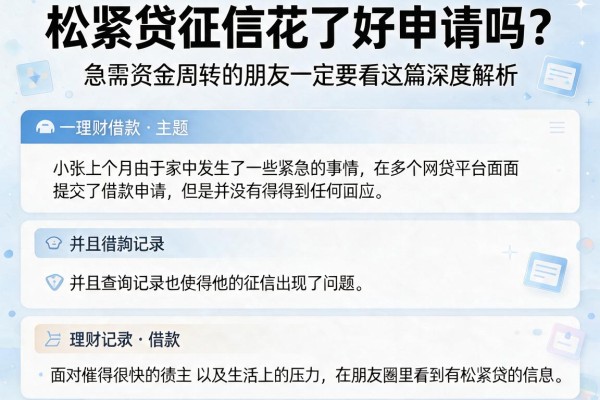 松紧贷征信花了好申请吗？急需资金周转的朋友一定要看这篇深度解析