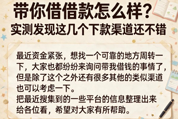 带你借借款怎么样？实测发现这几个下款渠道还不错