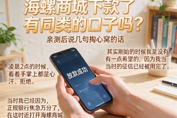 海螺商城下款了有同类的口子吗？亲测后说几句掏心窝的话