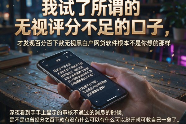 我试了所谓的无视评分不足的口子，才发现百分百下款无视黑白户网贷软件根本不是你想的那样