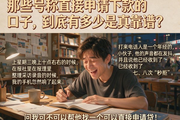 那些号称直接申请下款的口子,到底有多少是真靠谱?