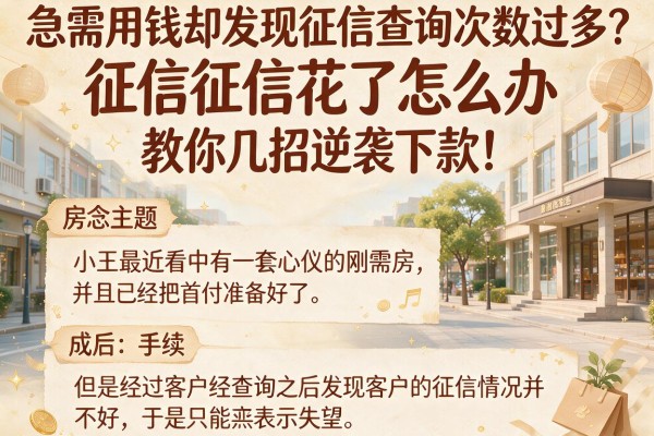 急需用钱却发现征信查询次数过多？征信征信花了怎么办，教你几招逆袭下款！