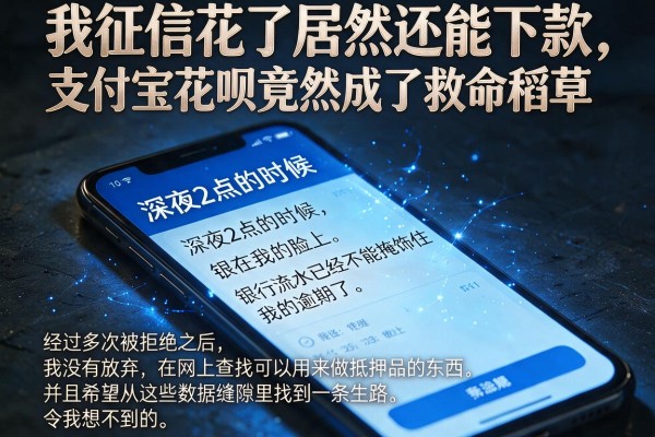 我征信花了居然还能下款，支付宝花呗竟然成了救命稻草