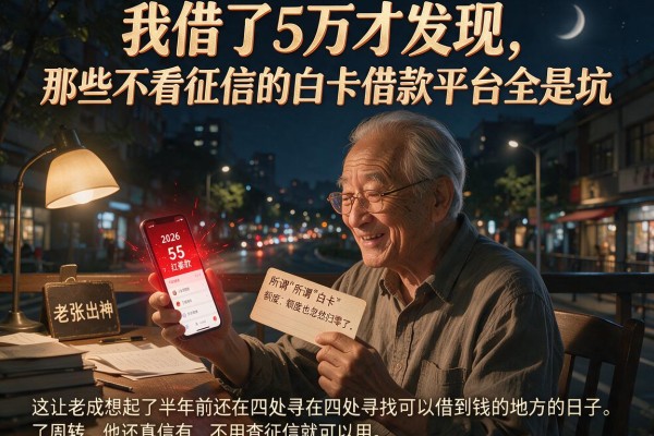 我借了5万才发现，那些不看征信的白卡借款平台全是坑