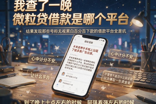 我查了一晚上微粒贷借款是哪个平台，结果发现那些号称无视黑白百分百下款的借款平台全是坑