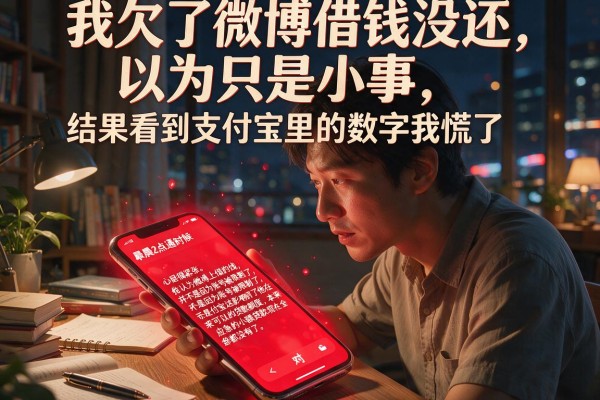 我欠了微博借钱没还，以为只是小事，结果看到支付宝里的数字我慌了