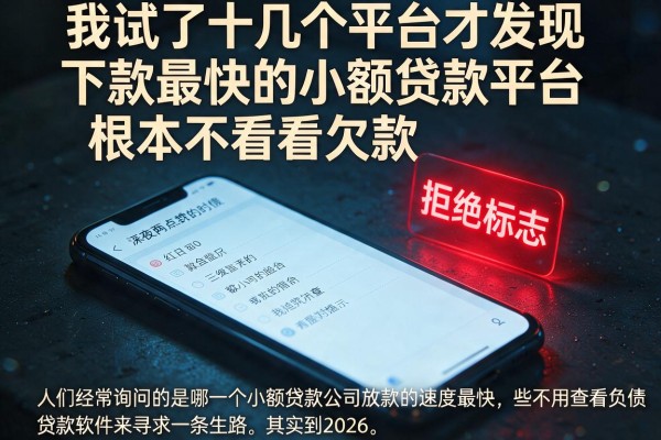 我试了十几个平台才发现下款最快的小额贷款平台根本不看欠款