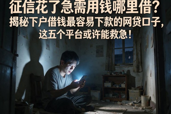 征信花了急需用钱哪里借？揭秘下户借钱最容易下款的网贷口子，这五个平台或许能救急！