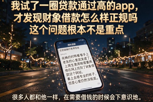 我试了一圈贷款通过高的app，才发现财象借款怎么样正规吗这个问题根本不是重点