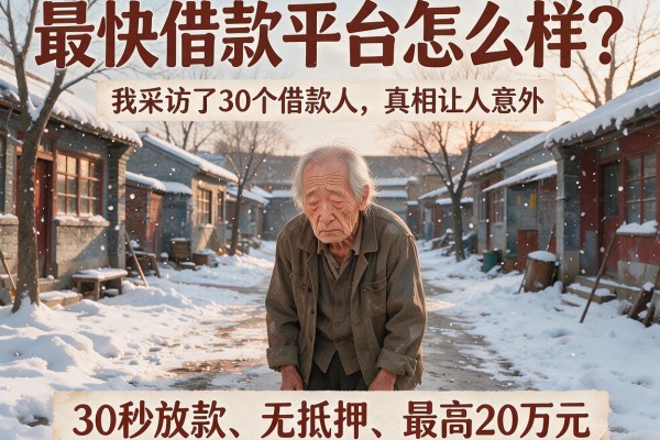 最快借款平台怎么样？我采访了30个借款人，真相让人意外
