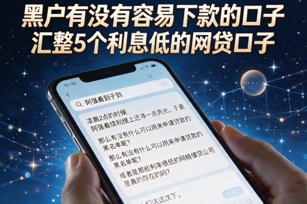 黑户有没有容易下款的口子，汇整5个利息低的网贷口子
