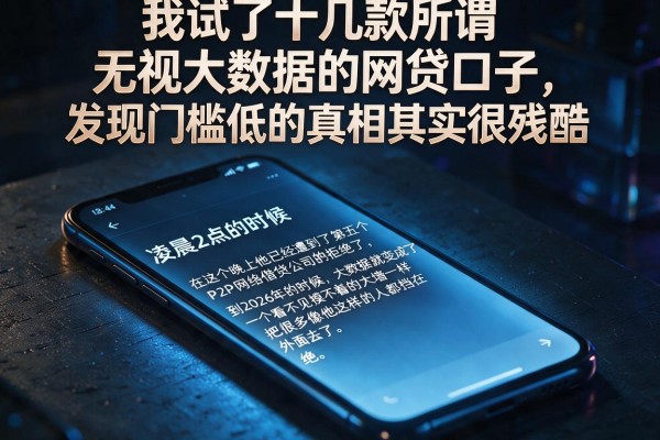 我试了十几款所谓无视大数据的网贷口子，发现门槛低的真相其实很残酷