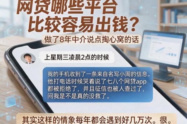 网贷哪些平台比较容易出钱？做了8年中介说点掏心窝的话