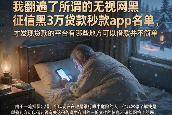 我翻遍了所谓的无视网黑征信黑3万贷款秒款app名单，才发现贷款的平台有哪些地方可以借款并不简单