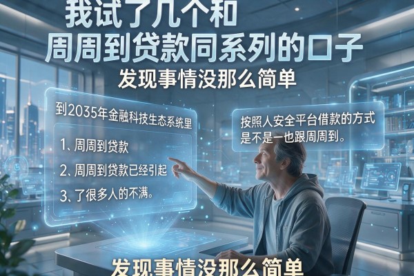 我试了几个和周周到贷款同系列的口子，发现事情没那么简单