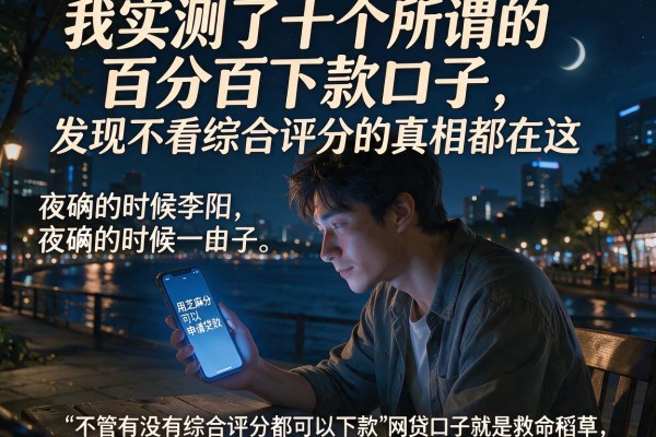 我实测了十个所谓的百分百下款口子，发现不看综合评分的真相都在这